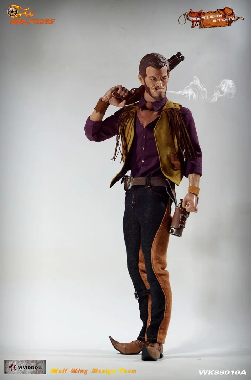 WOLFKING WK89010A 1/6 Scale Male US West Cowboy Redhead Danny Full Set For 12 Inch Action Figure Doll Model Fans Gift Collection