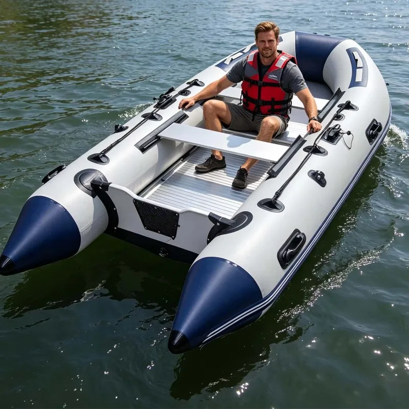 YTYIN Durable PVC Inflatable Boat Fish Water Sports Rowing Canoe Dinghy With Free Accessories Dinghy For Sale