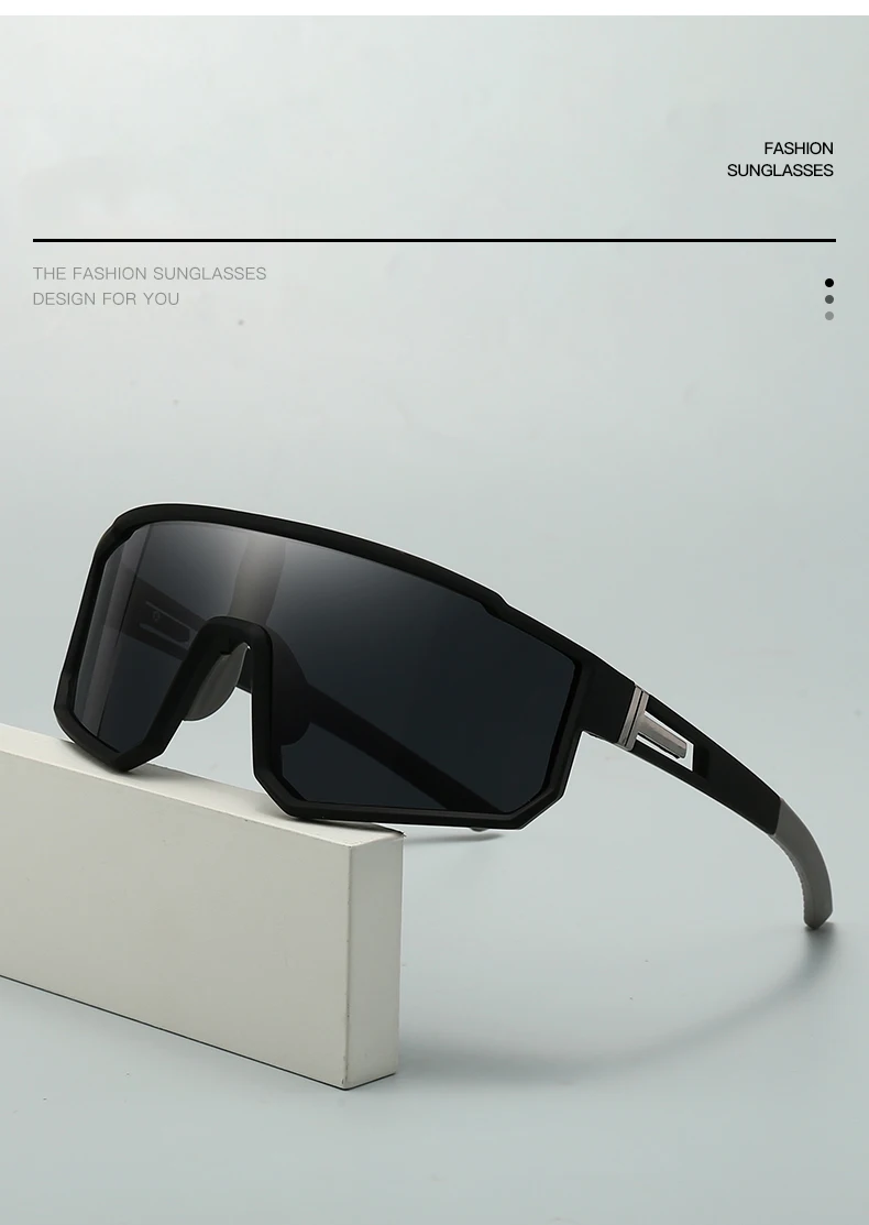 Übergroße Fahrradbrille für Herren, winddicht, farbig beschichtet, Sonnenbrille für Fahrräder, Outdoor-Sport, Motorrad-Sonnenbrille 3258 – Detail 3