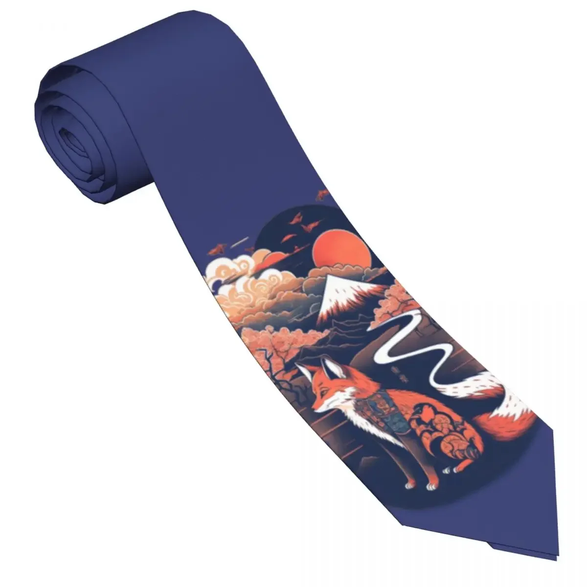 

Fashion Print Tie Japanese Fox Daily Wear Party Neck Ties Male Novelty Casual Necktie Accessories Quality Graphic Collar Tie