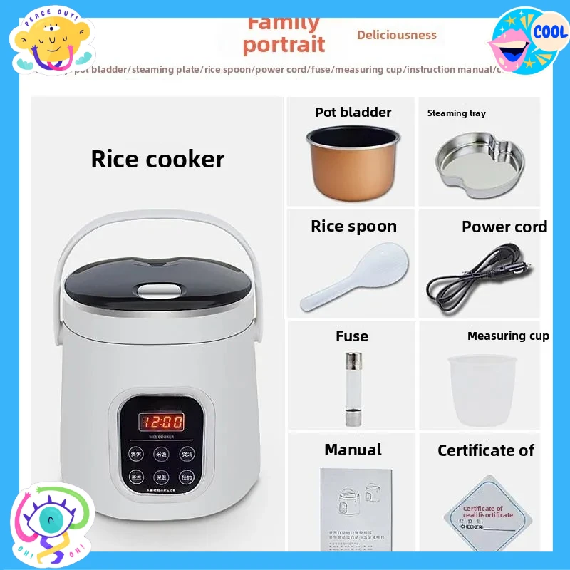 

2L 12V 24V Dual Voltage Car Truck Rice Cooker 2026 Mini Electric Heating Pot for 2-3 Persons