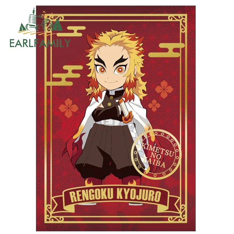 EARLFAMILY Shinazugawa Sanemi Car Sticker Anime Vinyl JDM Window Trunk motorcycle Decal Cartoon Card Sticker