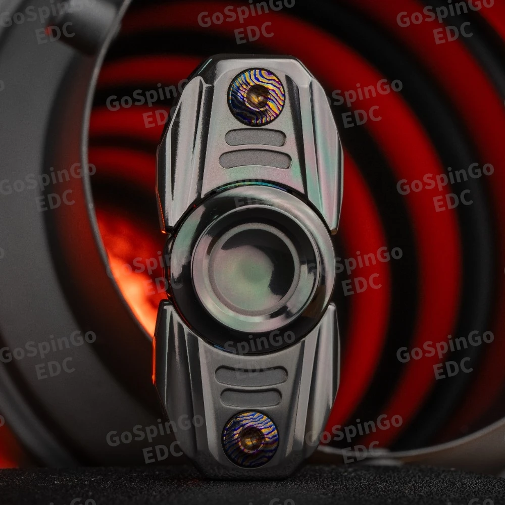 GMEDC PROMETHEUS تململ سبينر اثنين من أوراق افتتاح درع الدوران دفع المنزلق ألعاب متململة للبالغين التصاميم الأصلية مفتوحة مسمار الدوران