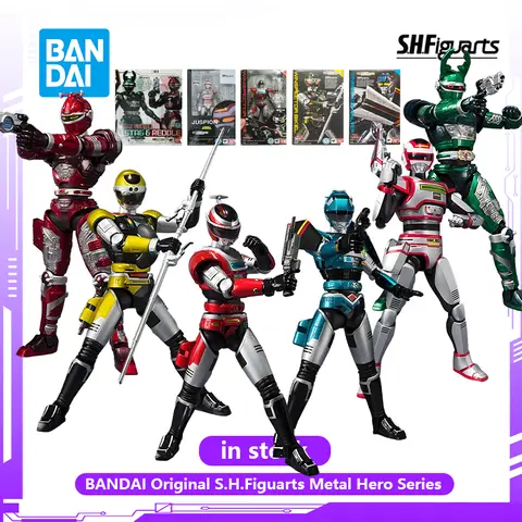 BANDAI Original S.H.Figuarts Metal Hero Serie G-STAG/REDDLE Juspion Fire BIKEL Walter Anime Actionfiguren Spielzeug für Jungen Geschenk