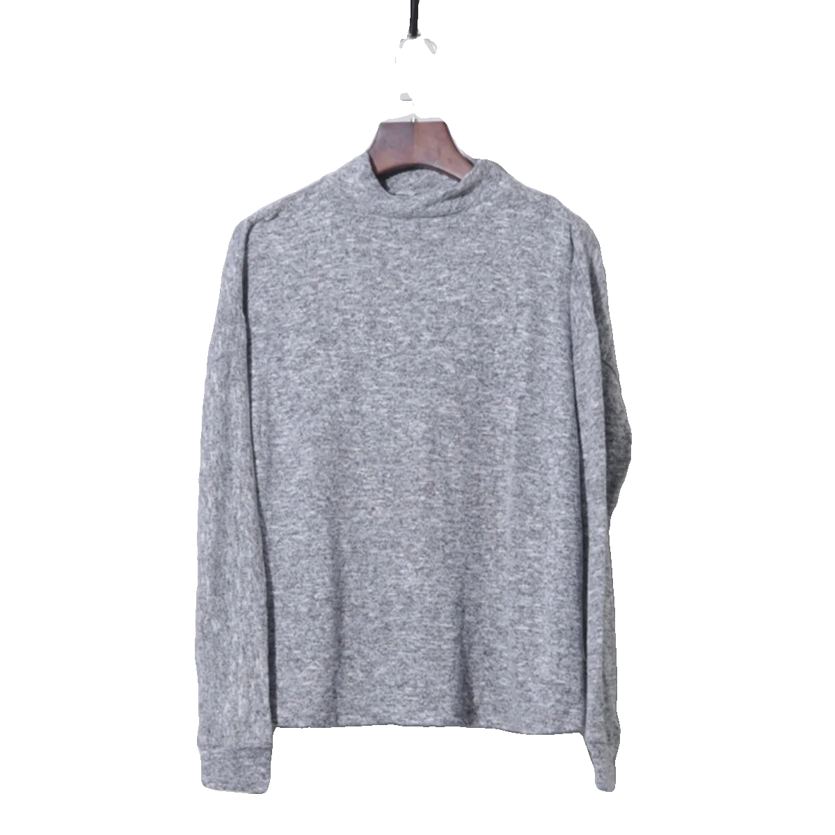 เสื้อเบสเลเยอร์ทรงเข้ารูป คอสูง ผ้าเนื้อนุ่ม สวมใส่เป็นเสื้อตัวในได้ สไตล์ลำลอง ผลิตจากผ้าโพลีเอสเตอร์ผสมวิสโคส มีฮู้ด สีพื้น ผ้าถัก