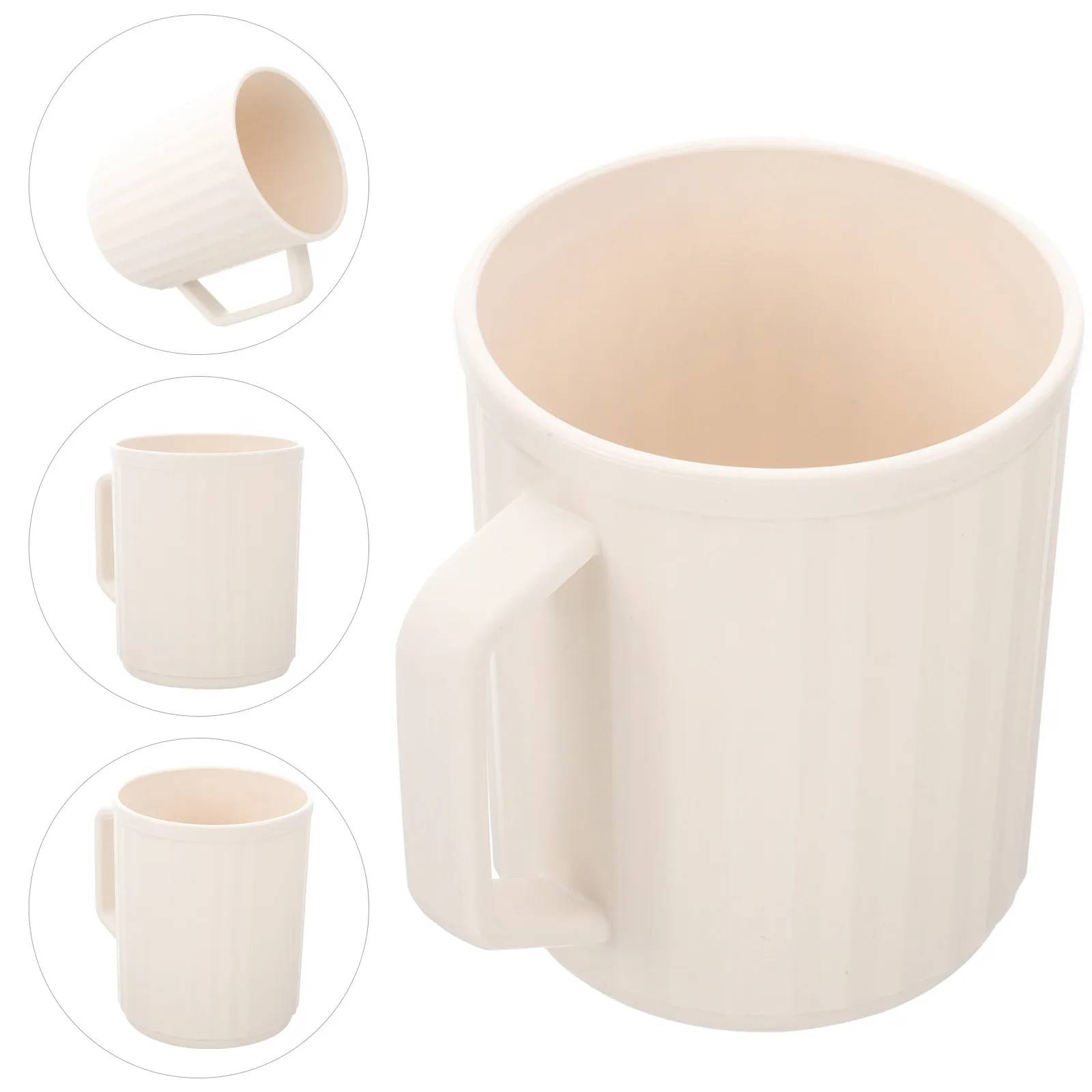 Toothbrush Cup Bathroom Tumbler Mouthwash Cup Reusable Plastic Mug Smooth Surface Portable Lightweight for Travel Camping