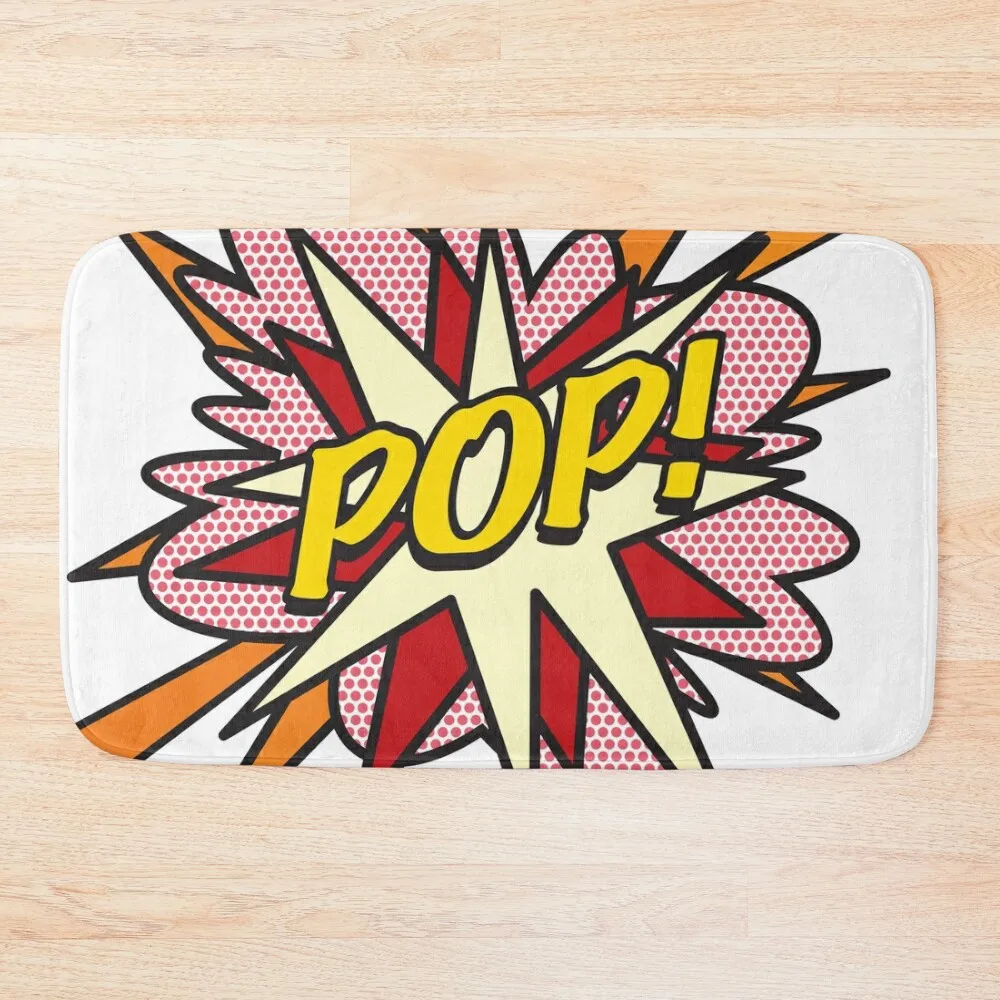 

POP Comic Book Pop Art Flash Cool Graphic Bath Mat Non-Slip Bathroom Bathroom Rugs Kitchen Rug Bathroom Kit Mat