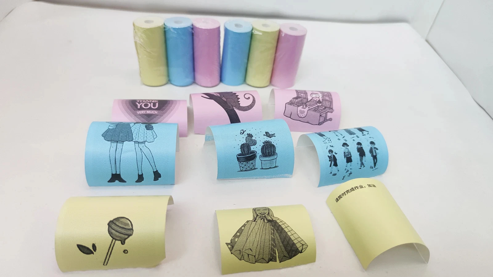 Print Camera Thermal Paper 57MM Rolls Self-adhesive Sticker Paper Photo Paper For Mini Printer Kids Instant