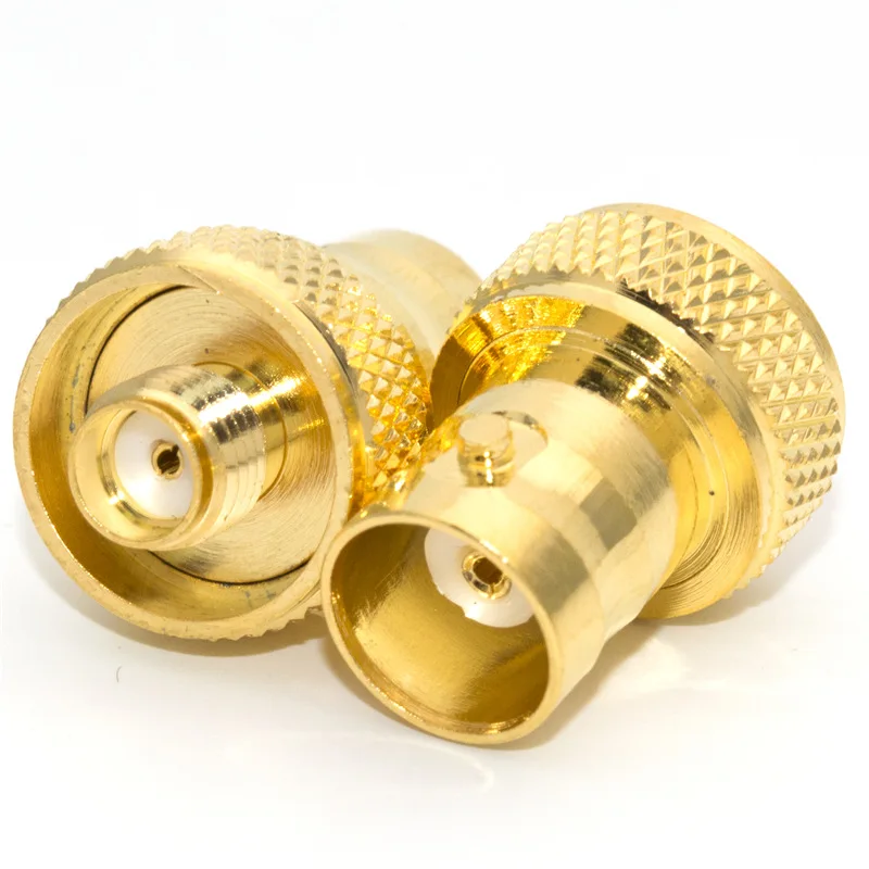 1 Stück vergoldeter BNC-Buchsenadapter auf SMA-Buchse, runder RF-Stecker für BaoFeng UV-5R FD-880 – Detail 6