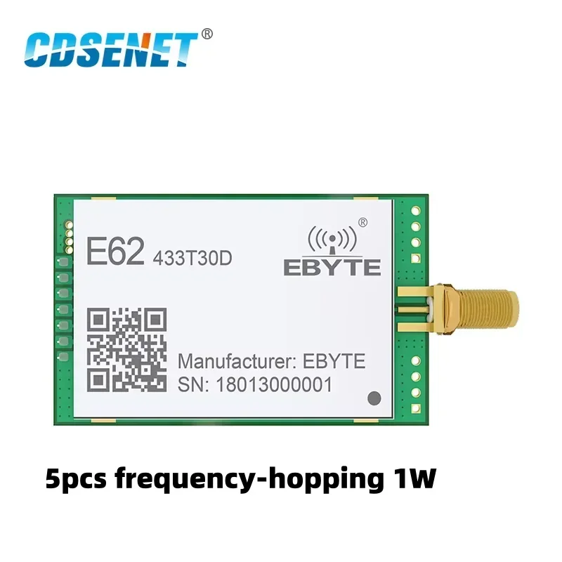 10pcs 433MHz Full Duplex Wireless Rf Module CDSENET E62-433T30D Transparent Transport 1W UART 3KM Automatic Frequency Hopping