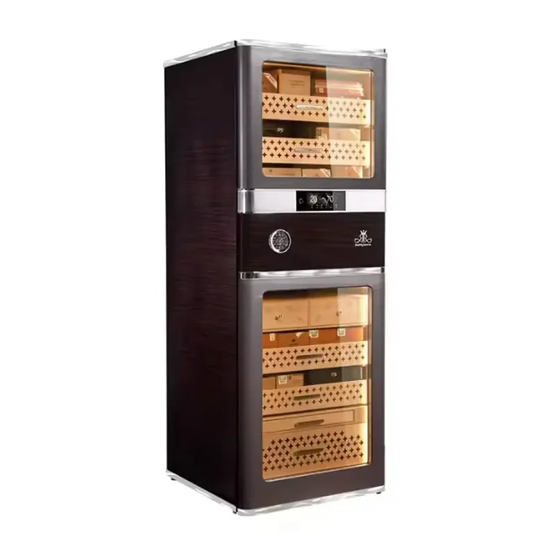 Raching RR780 Smart Cigar Humidor Cabinet Compressor Cooling Spanish Cedar Precise Humidity Temperature Fingerprint APP