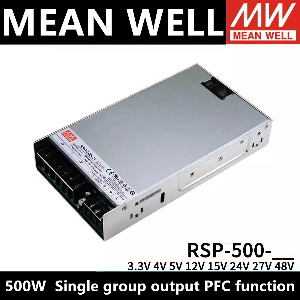 meanwell pfc comutacao de alimentacao rsp50033 rsp 5004 rsp 500 5 rsp 50012 rsp 500 15 rsp 50024 rsp 500 27 rsp 500 48 01