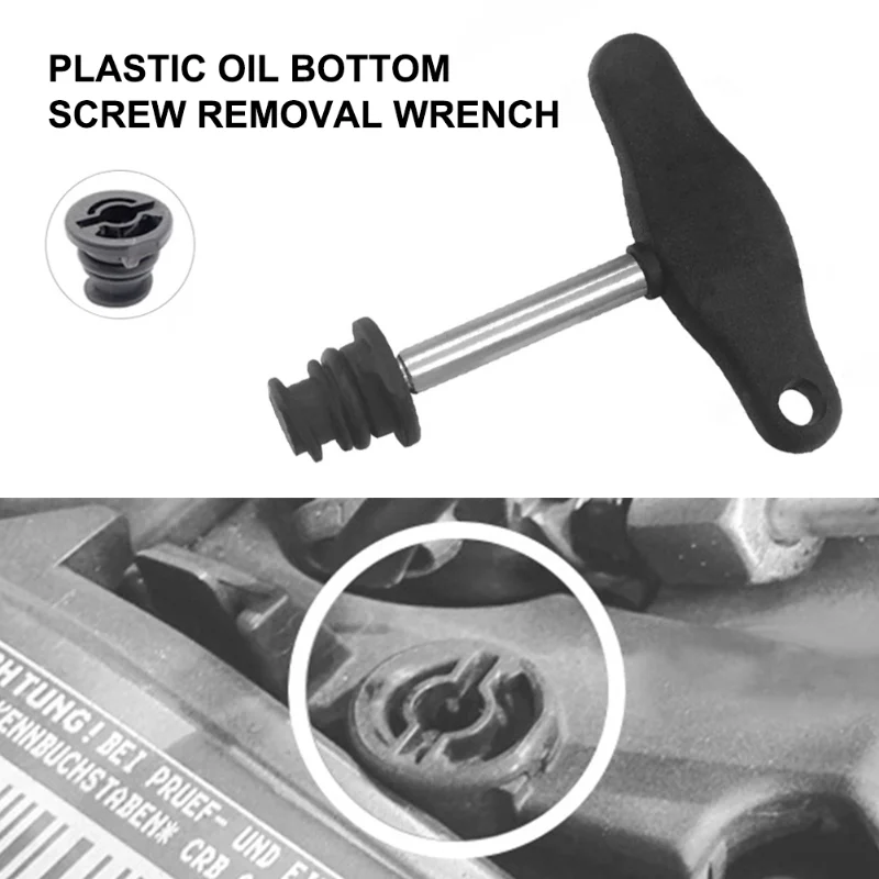 Plastic Oil Drain Plug Screw Removal Installer Wrench Assembly Tool Wrench Tool Car Repair Tool For VAG Audi Plastic Oil Drain P