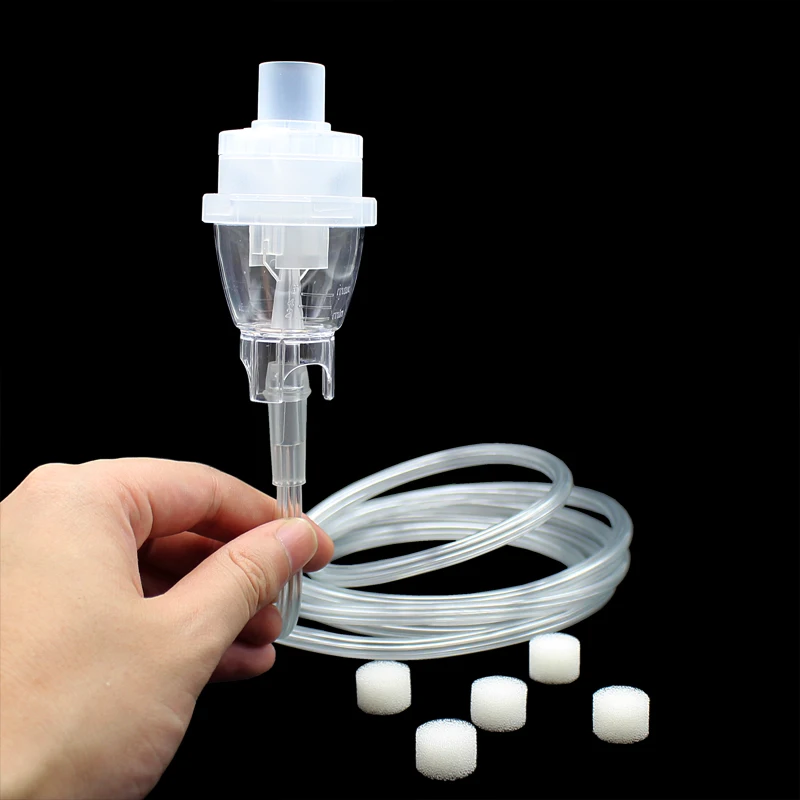 Atomizer Soft Tube Filter Sponge & 6mlAtomized Cup Inhaler Catheter Children Medicinal Home Air Compressor Nebulizer