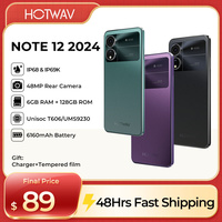 New HOTWAV Note 12 2024 Smartphone Android 14.0+5160MAH Cellphones 6+128GB 48MP+16MP+0.08MP Camera 6.8\