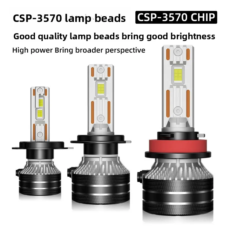 مصباح أمامي ليزر LED بأنبوب نحاسي مزدوج Q5 - شعاع عالي/منخفض فائق السطوع، مناسب عالمي لـ H11/H7/H4، موفر للطاقة يدوم طويلاً،