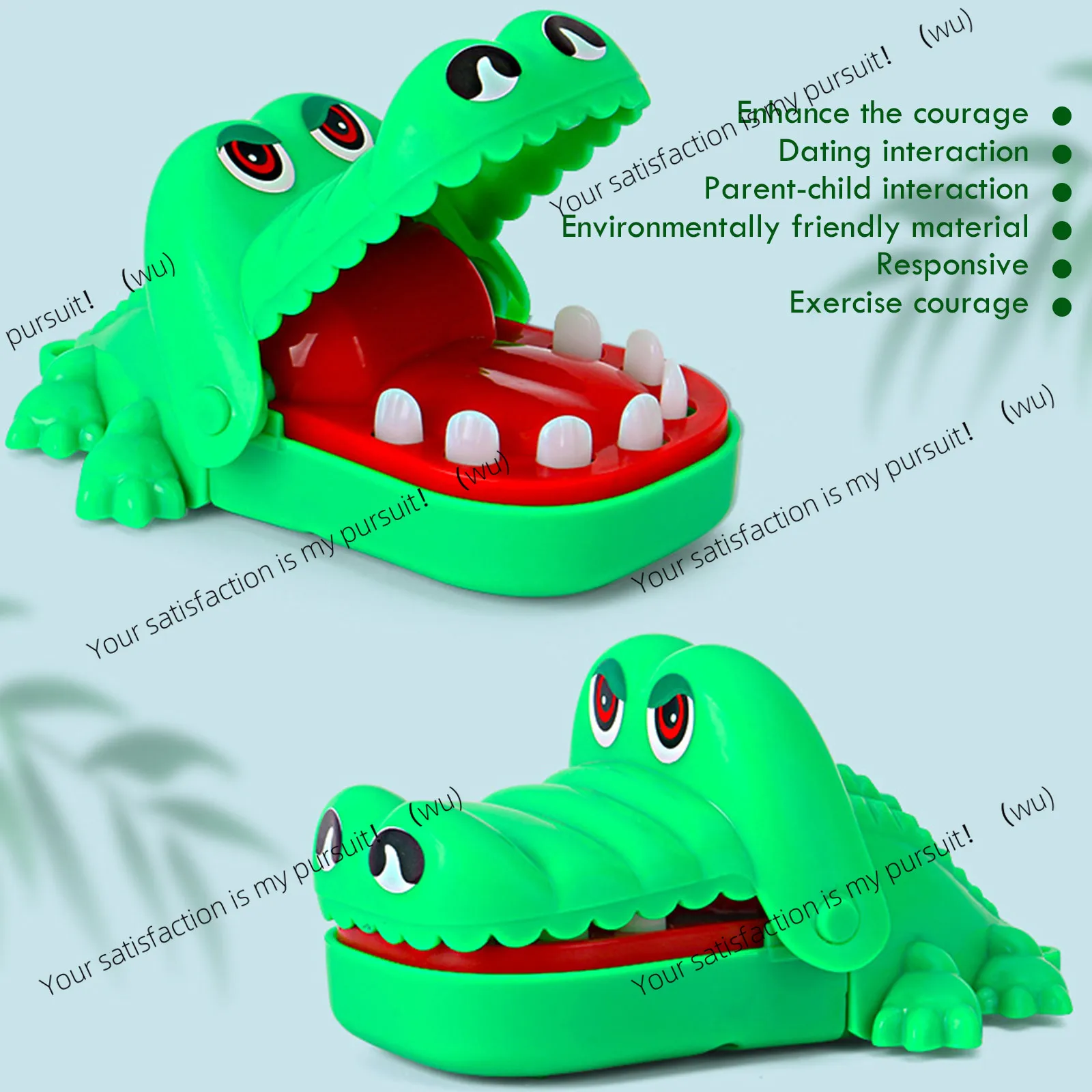 1-5pcs Crocodile Teeth Toys Alligator Biting Finger Dentist Games Interactive Key Chain Toy Creative Non‑Toxic for Family Games