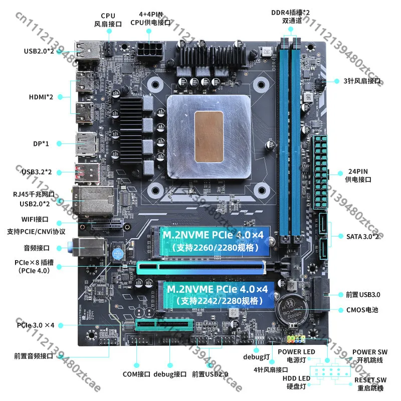 Integrated CPU Mainboard Kit | Bundle for 12th Gen Intel Core i9-12900H i7-12700H i5-12500H | Plug & Play