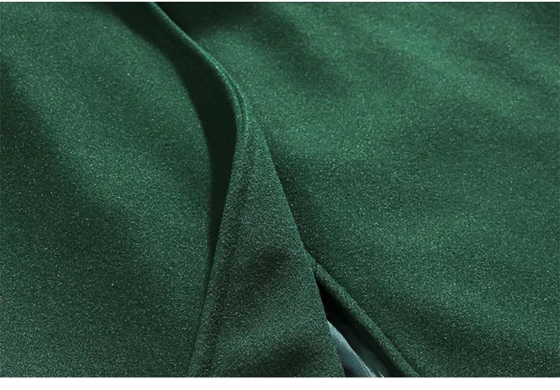 Mauroicardi Autumn Winter Long Warm Oversized Soft Dark Green Black Woolen Coat Men Loose Casual Korean Wool Blends Overcoat