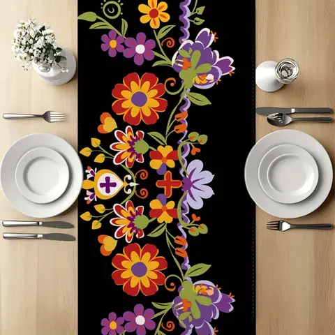 1 st mexikansk bordslöpare med tema 10 best sales Mexikansk dekoration - №9