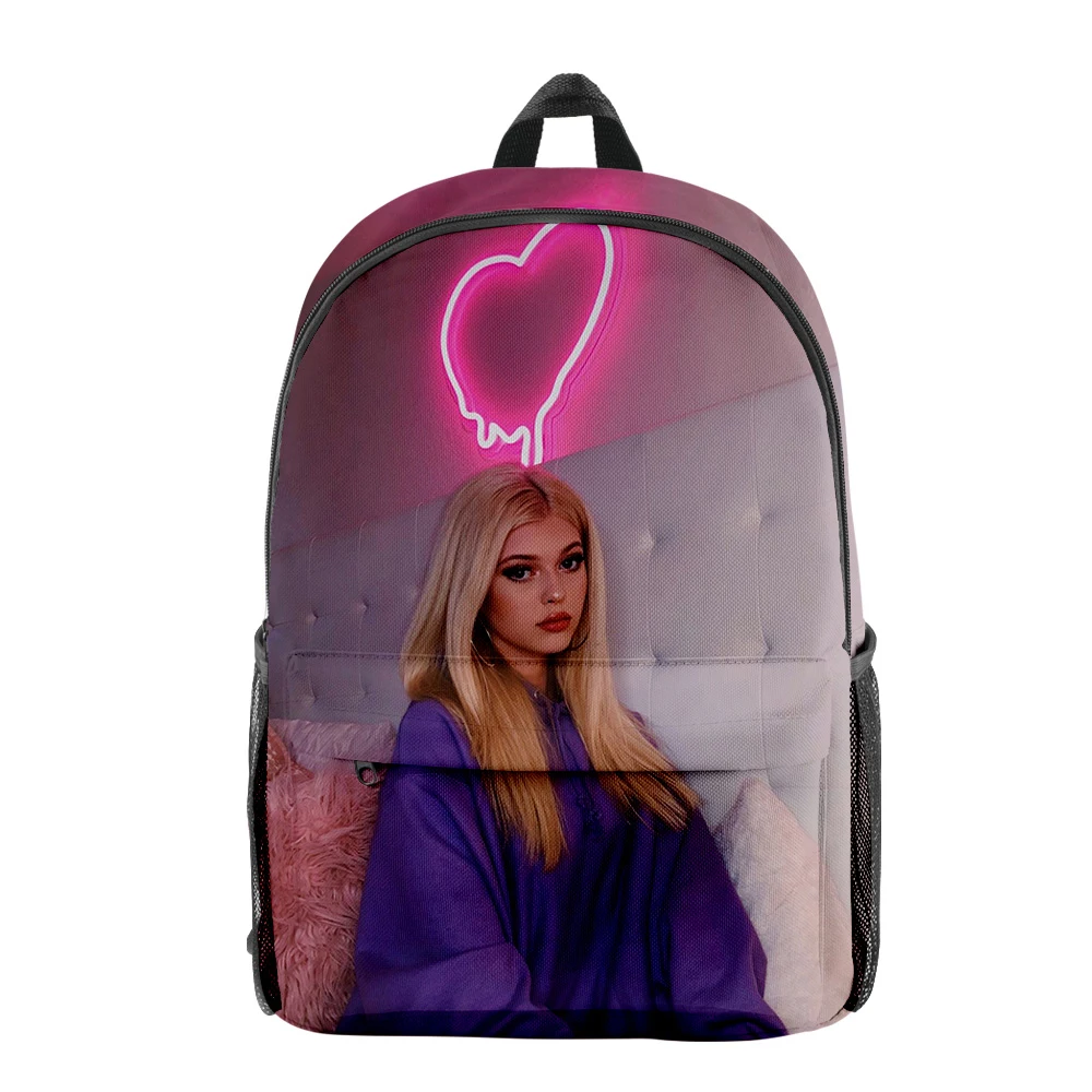 

Hip Hop Youthful Kpop Loren Gray Student School Bags Notebook Backpacks 3D Print Oxford Waterproof Boys/Girls Funny Travel Bags