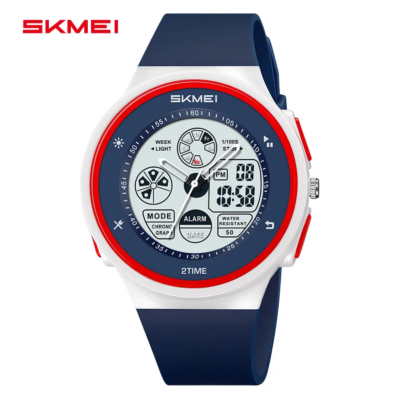 SKMEI 2346 Neue Ankunft Bunte Mode Unisex Männer Frauen Zeit Große Digitalanzeige PC Klassische Sportuhr Chronograph Armbanduhr