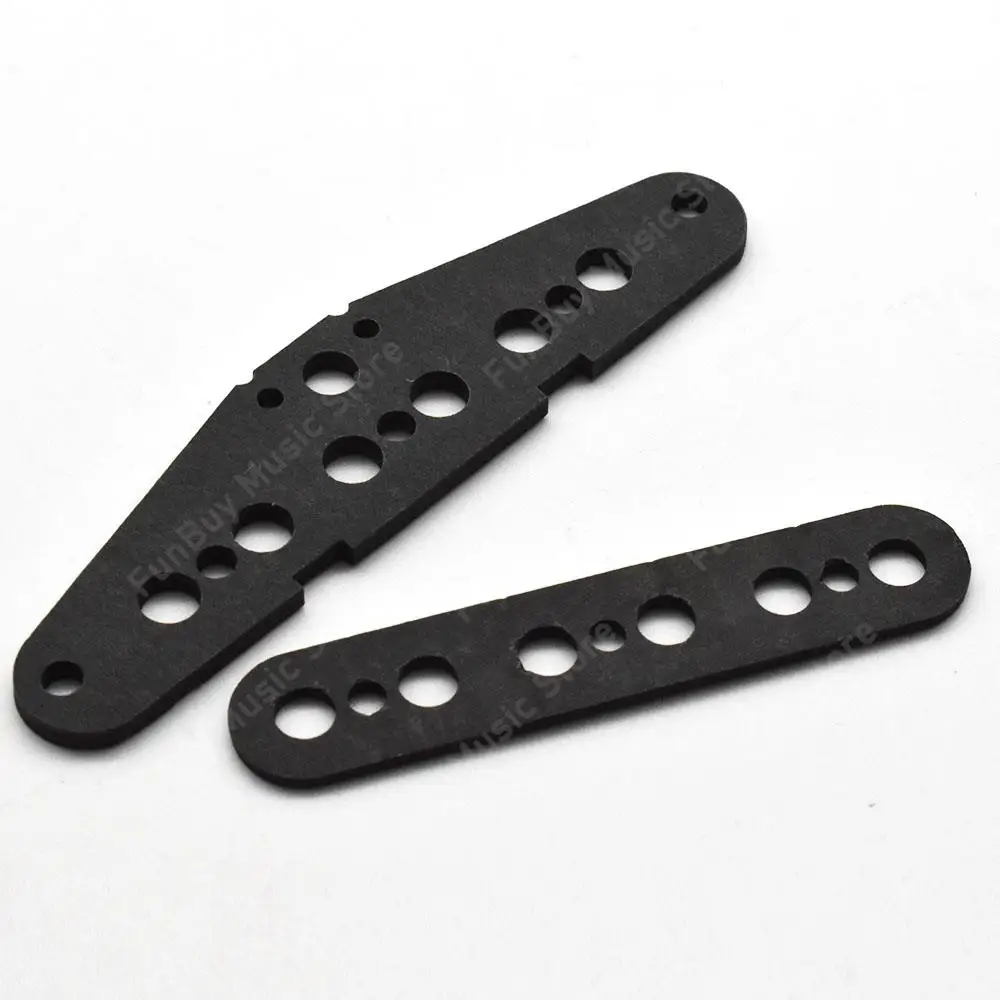 1Set Single Coil Pickup Fiber Bobbion Cover Kit for ST TL Electric Guitar Pickup Black