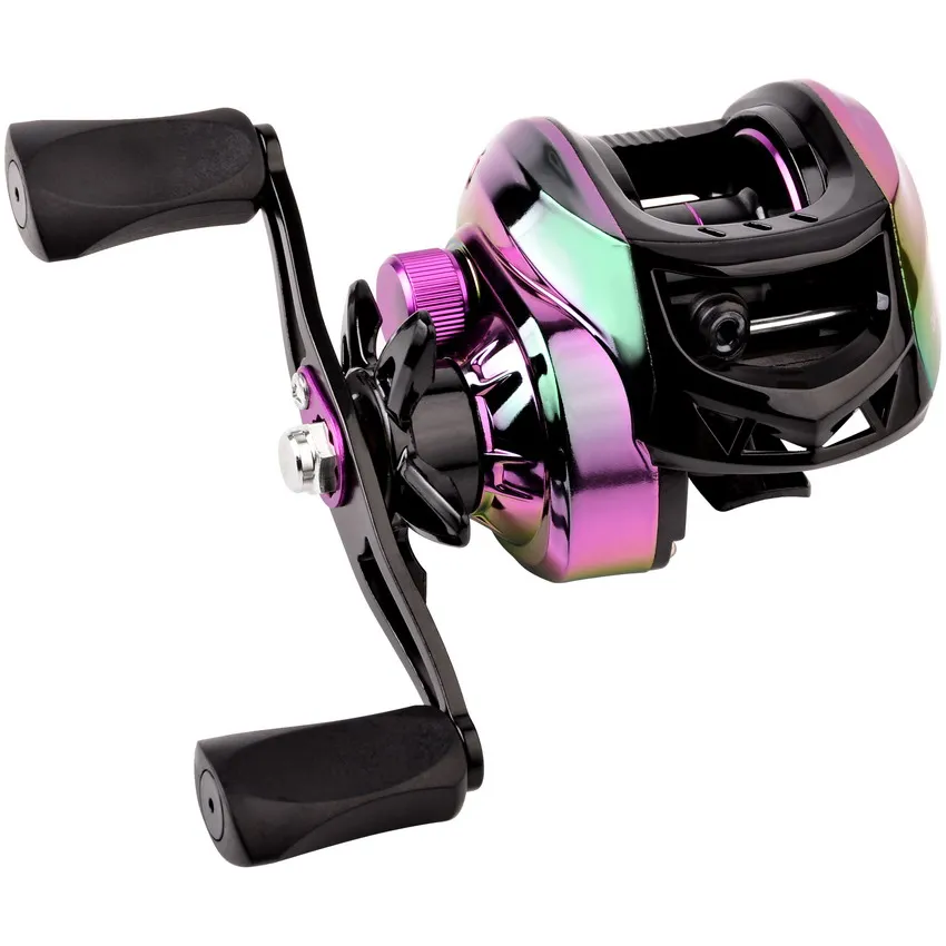 Baitcasting Reel Fishing Reel 8KG Max Drag 7.2:1 Ratio 19+1BB Reel Metal Spool Left/Right Hand Carp Bass Freshwater Saltwater