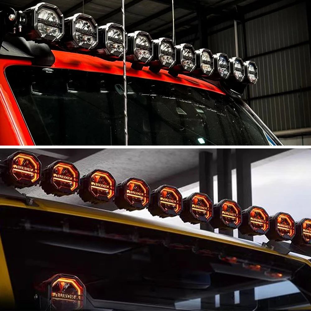 

Lantsun J9067 LED Light Bar +JL1204 Bracket Holder Aluminum Alloy Upper Windshield Lamp Mount Set for Jeep for Wrangler JL2018+