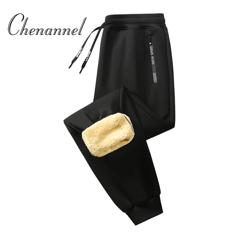 

Fleece and thickened casual pants men's lambskin fleece pants loose sports long pants and sweatpants for autumn and winter