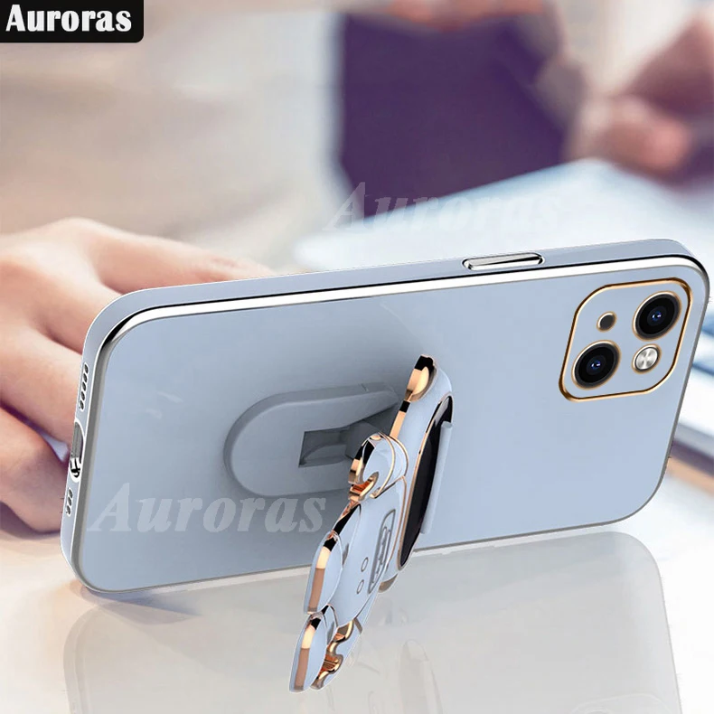 Auroras-غطاء خلفي مع دعم رائد الفضاء لـ realme 11 ، 4g ، مصنوع من السيليكون ، مع إطار ، لـ 11 pro plus ، 5g