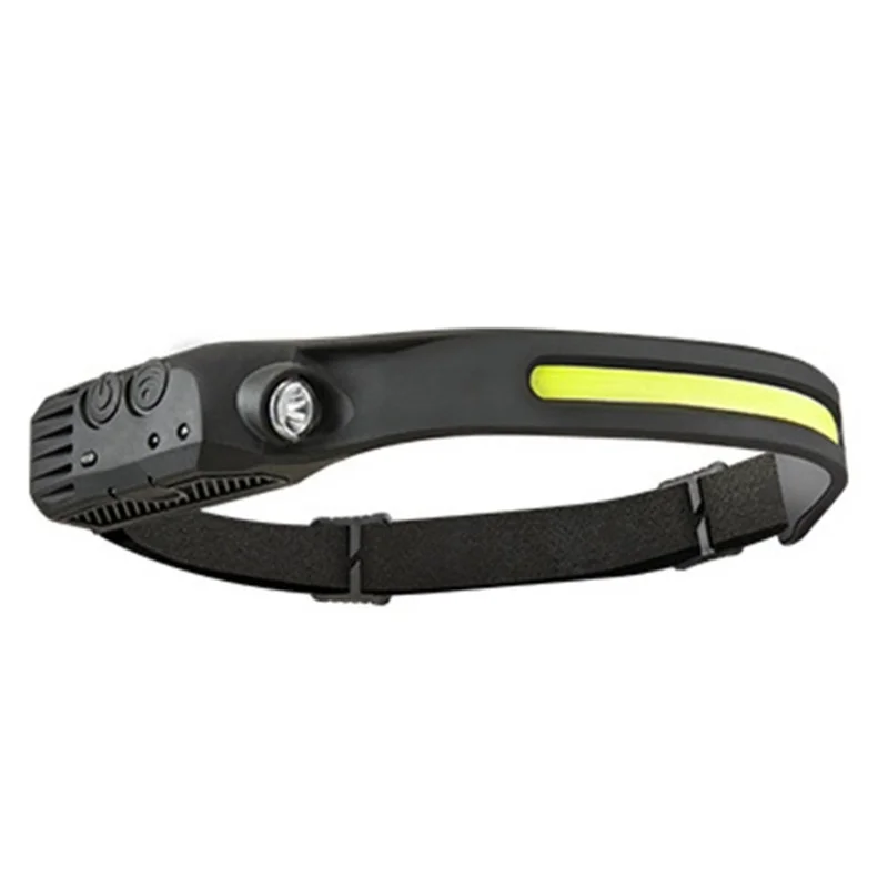 USB Rechargeable Multifunction LED COB Induction Headlamp Built-in Battery Sensor Head Flashlight Riding Waterproof Headlight