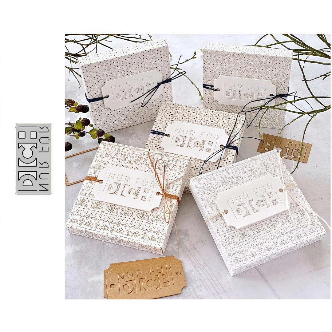 New Design Just for You Two Short Phrase Metal Cutting Dies for DIY Scrapbooking Card Making Stencils Embossing Craft Decoration