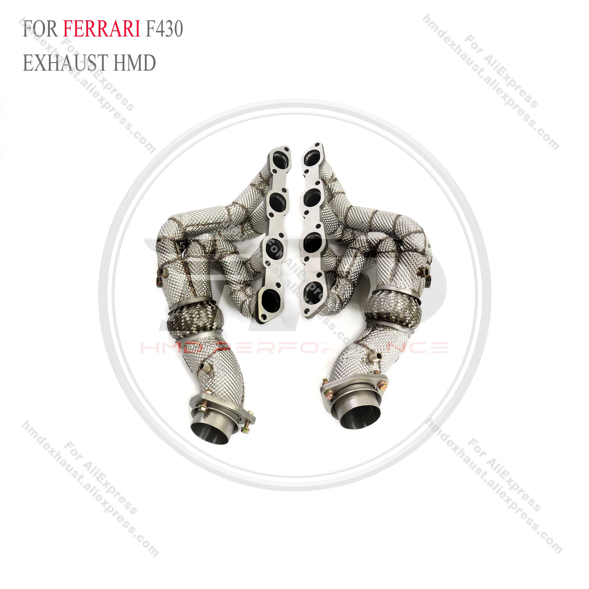 

HMD Exhaust System High Flow Performance Headers for Ferrari F430 4.3L Manifold With Heat Shield