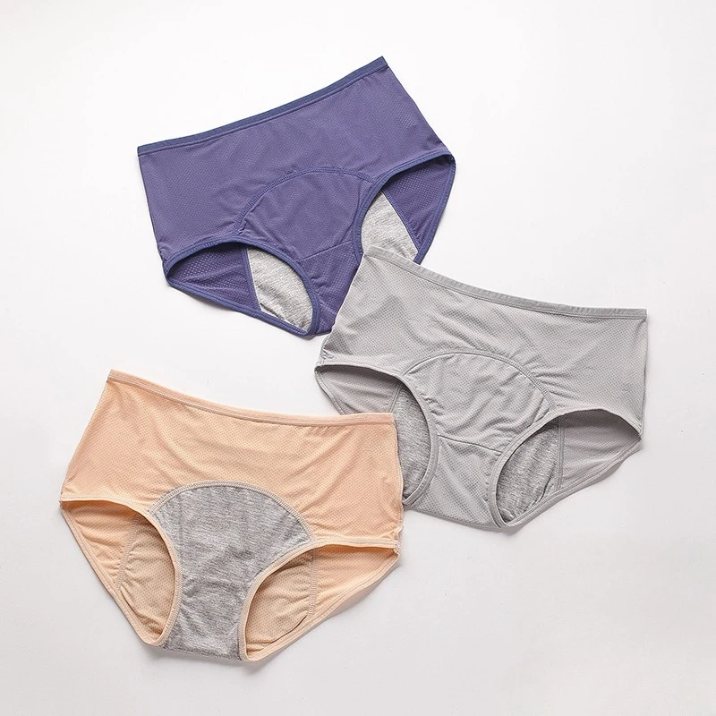 3PCS Plus Size Breathable Women High Waist Women Panties Nylon Plus Size Breathable Women High Waist Women Panties Extended