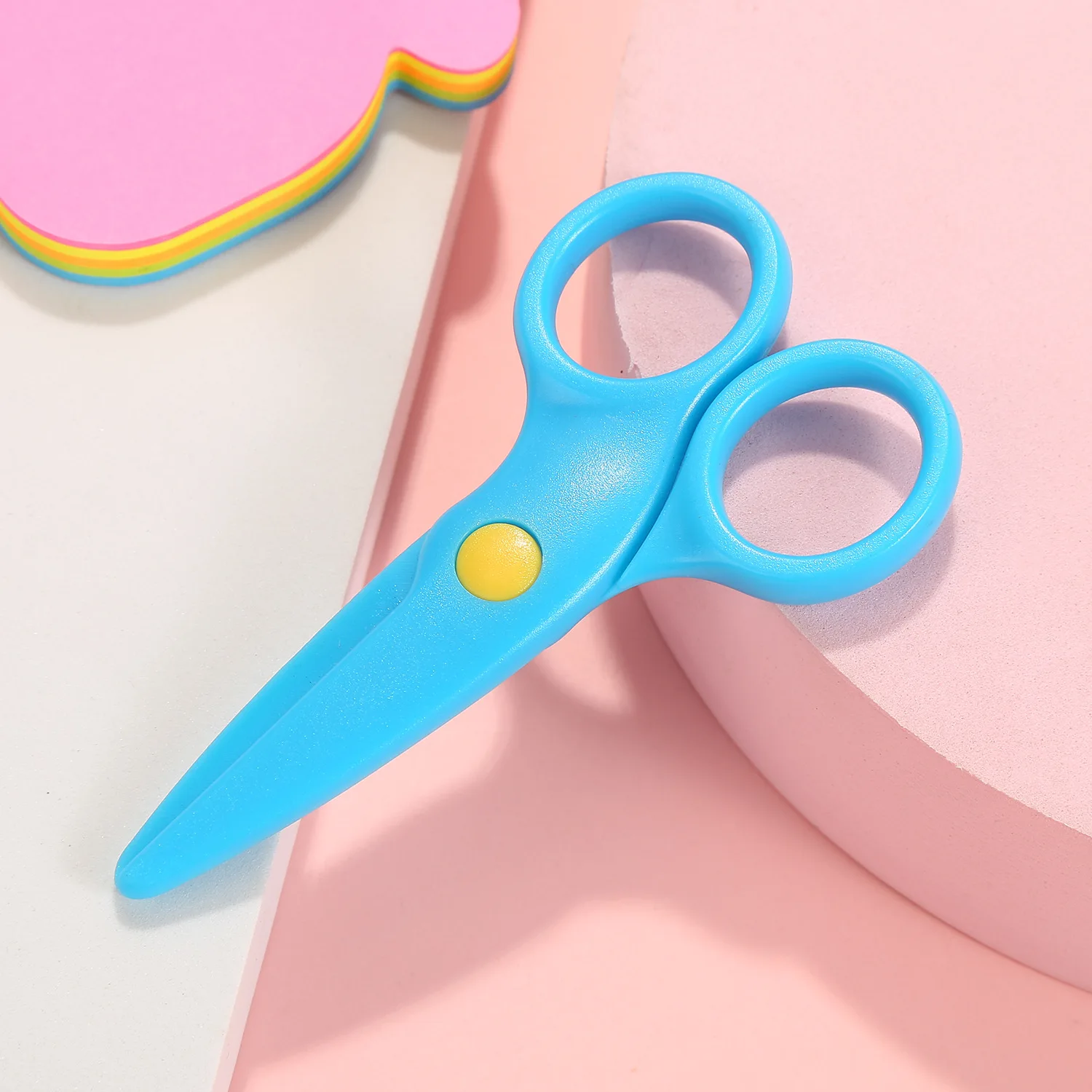 Cute Safety Plastic Scissors Hand Scissors for Students and Children Children's Paper-cut Stationery Children's Scissors