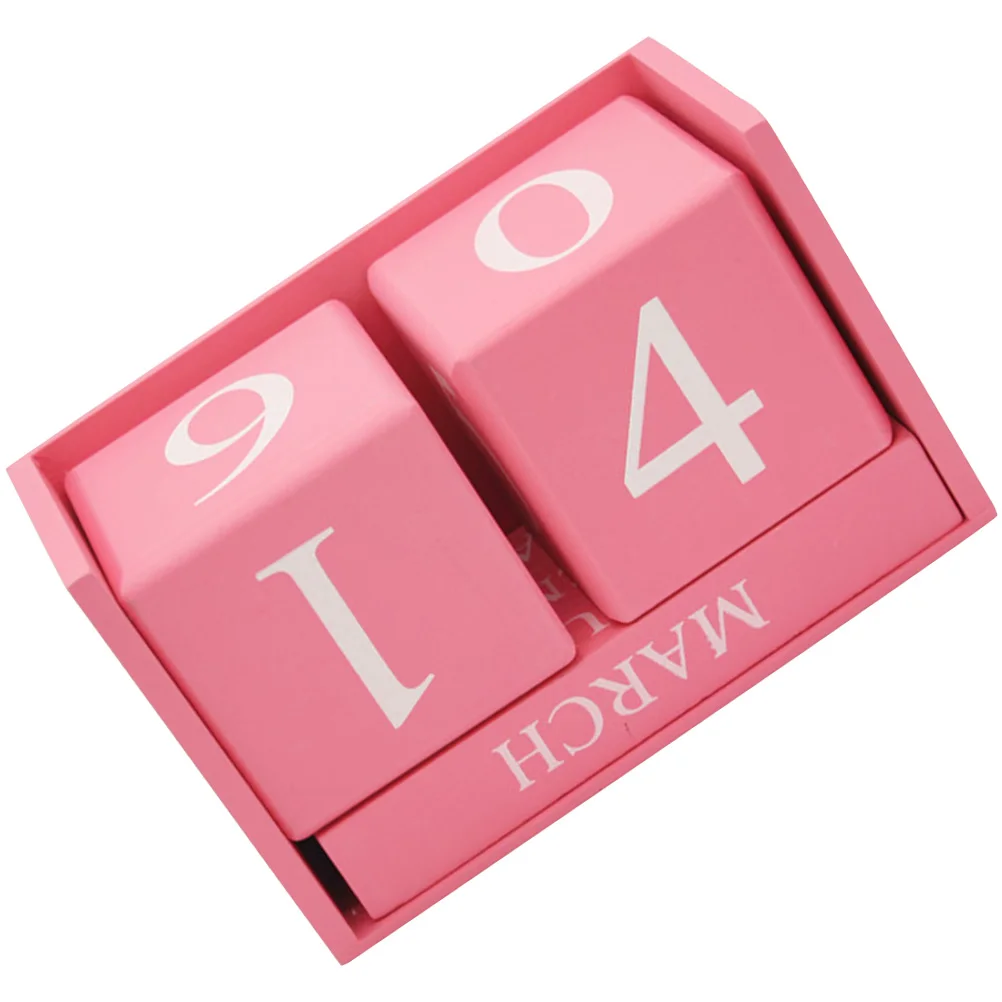 

Wooden Table Calendar Ornaments Desk Decor Desktop Office Blocks Living Room Wooden Block Schedule Daily Countdown Teacher