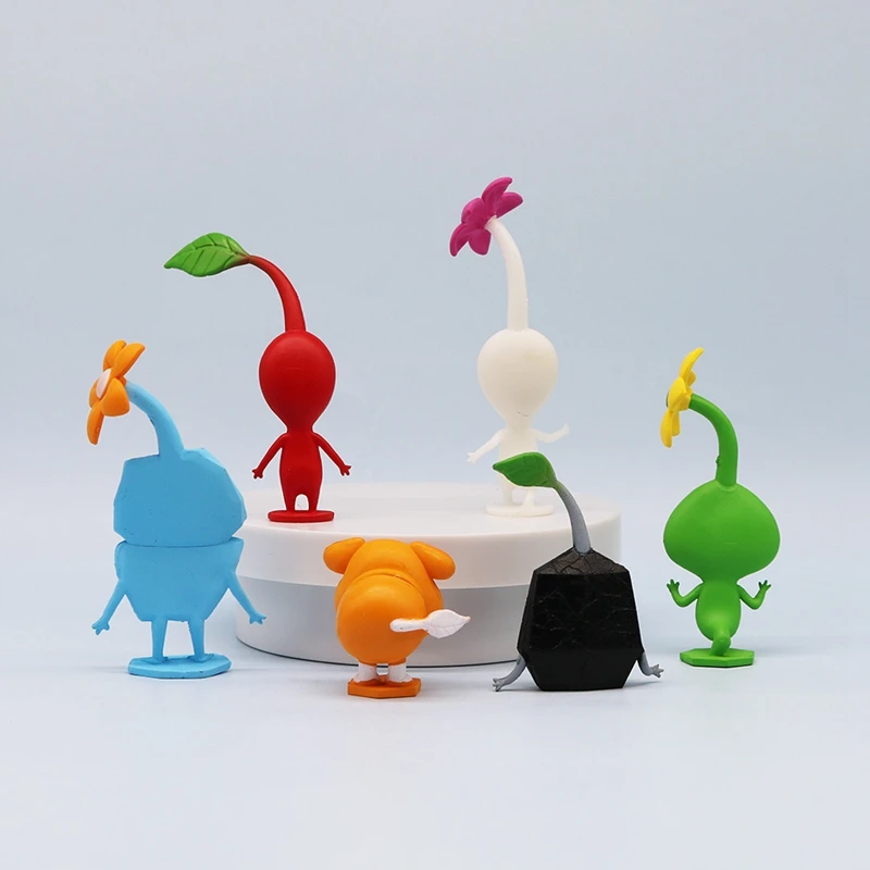 6/12Pcs/Set Game Anime PIKMIN Figure Captain Olimar PIKMIN Action Figure PVC Collection Model Doll Toys for Kids Birthday Gifts