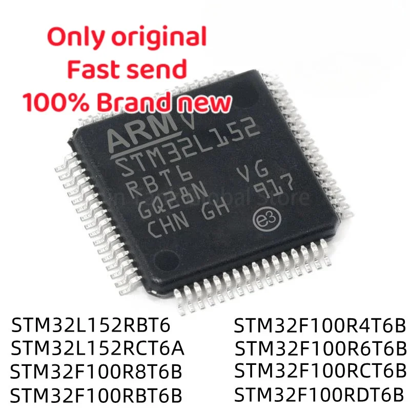 5pcs STM32F100R4T6B STM32F100R6T6B STM32F100R8T6B STM32F100RBT6B STM32F100RCT6B STM32F100RDT6B STM32L152RBT6 STM32L152RCT6A