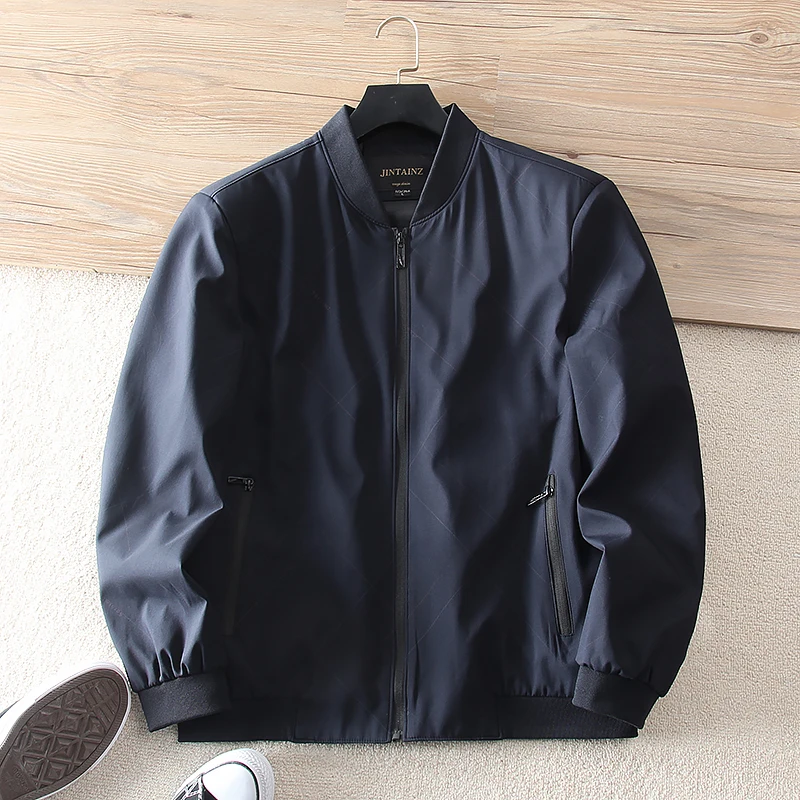 

Comfortable Breathable Men's Casual Jaet Outerwear Versatile Autumn Workwear Youthful Sle Long Sve Zipper Closure Loos...