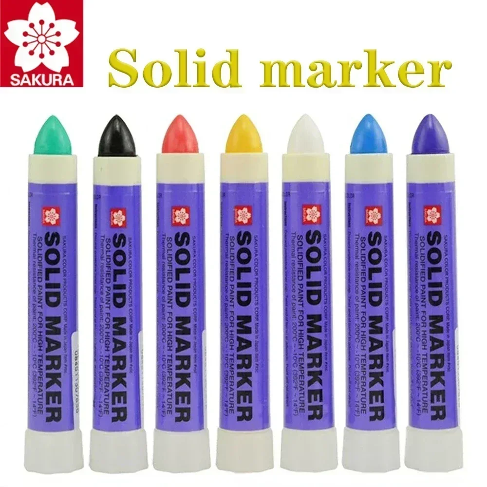 1PC SAKURA XSC Solid Color Marker Paint Pen Industrial Crayon Dry Writable Steel Plate Water-oil Surface Permanent Markers