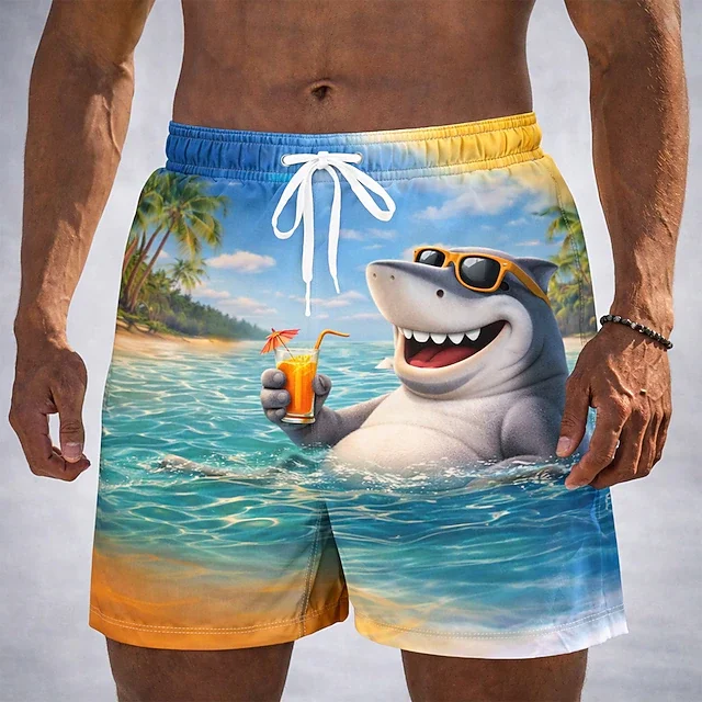 

Men's 3D Printed Casual Shorts Lightweight Graphic Beach Shorts Summer Loose Fit Streetwear Short Pants for Daily Wear