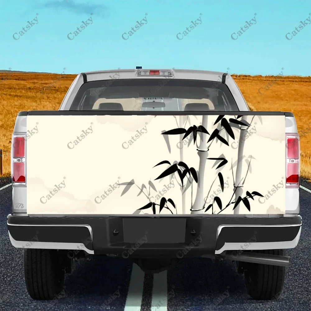 

Chinese Artistic Ink Bamboo Car Tail Trunk Protect Vinly Sticker Decal Car Hood Decoration Sticker for SUV Off-road Pickup