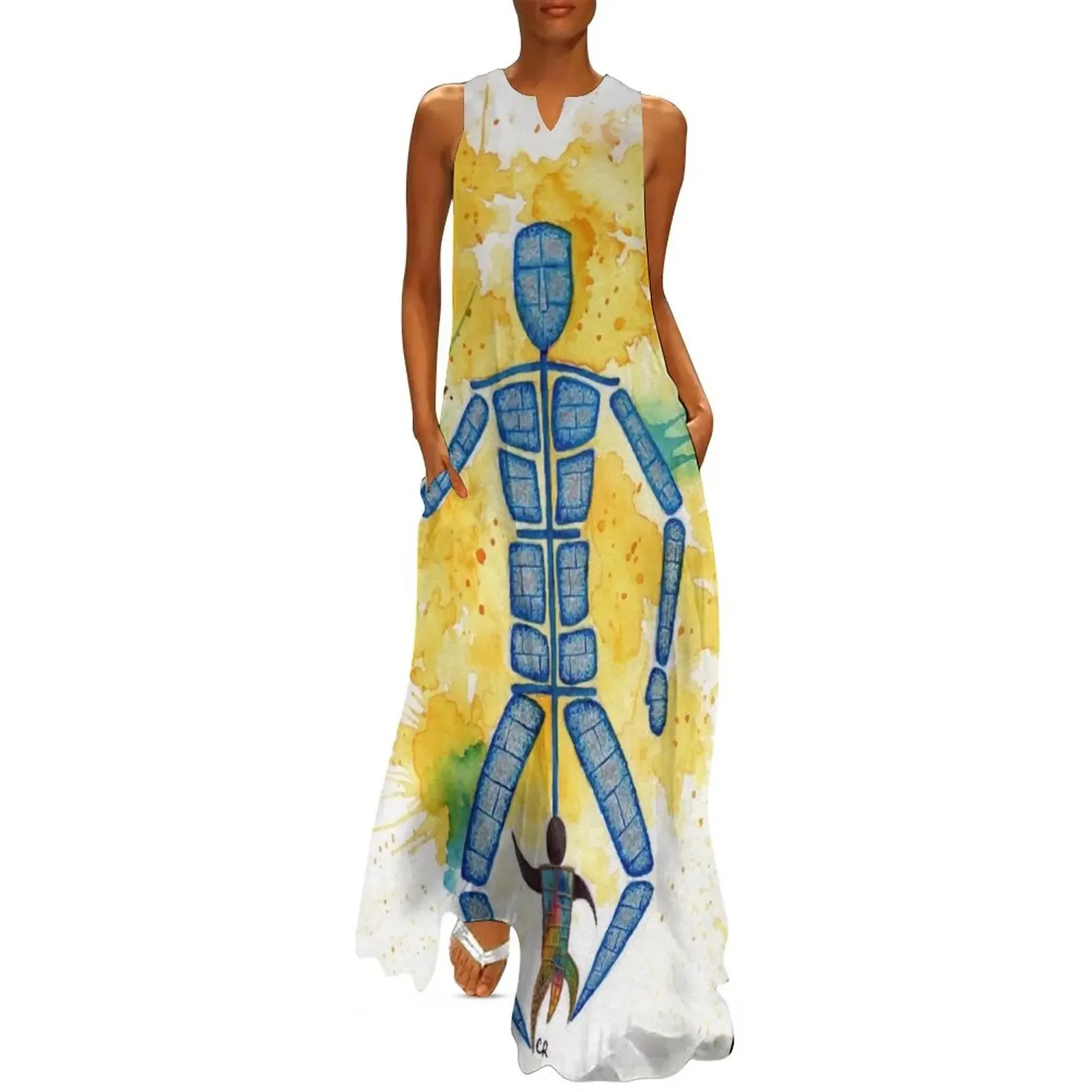 

Hammered Metal Man Long Dress Beachwear beach dress women long dresses Dress