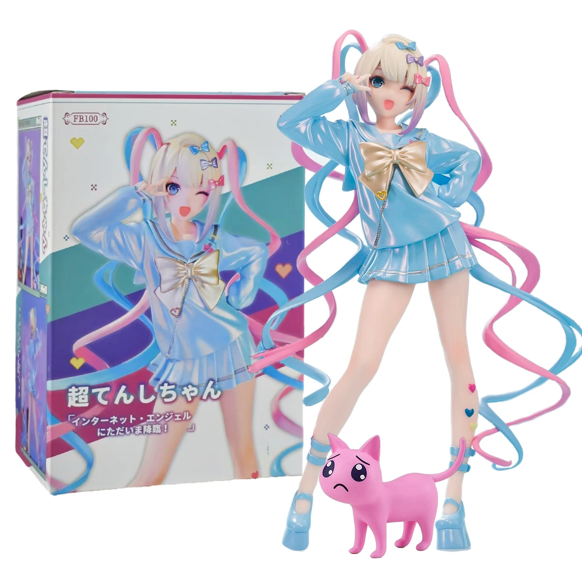 ฟิกเกอร์แอคชั่น KAngel จาก Parade รุ่น Virtual Uploader วัสดุ PVC ของสะสม โมเดลตกแต่ง ของเล่น ขนาด 17 ซม. ตัวละคร Needy Girl Overdose จากอนิเมะ แบบ Pop Up