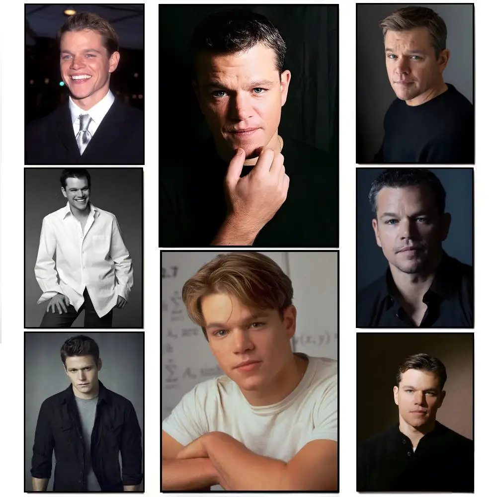 Hollywood Actor Matt Damon Poster HD  Waterproof Wall Sticker Bar Living Room Decor Gift