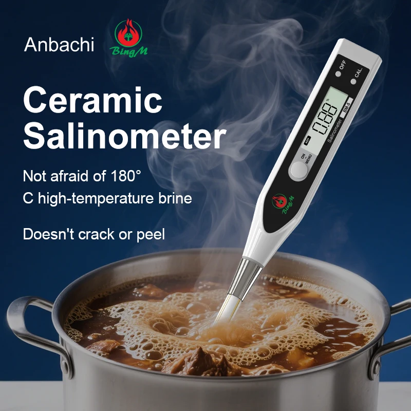 TULX Density Meter Handheld BM-5pro 0~5% Salinity Tester Digital Refractometer 0.05% Accuracy for Marine Concentration Meters