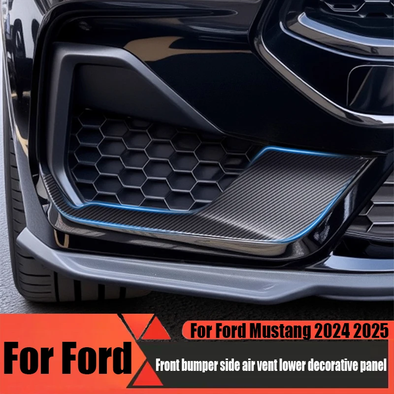 

Modified front bumper side air vent lower decorative strip automotive exterior decoration accessories For Ford Mustang 2024 2025