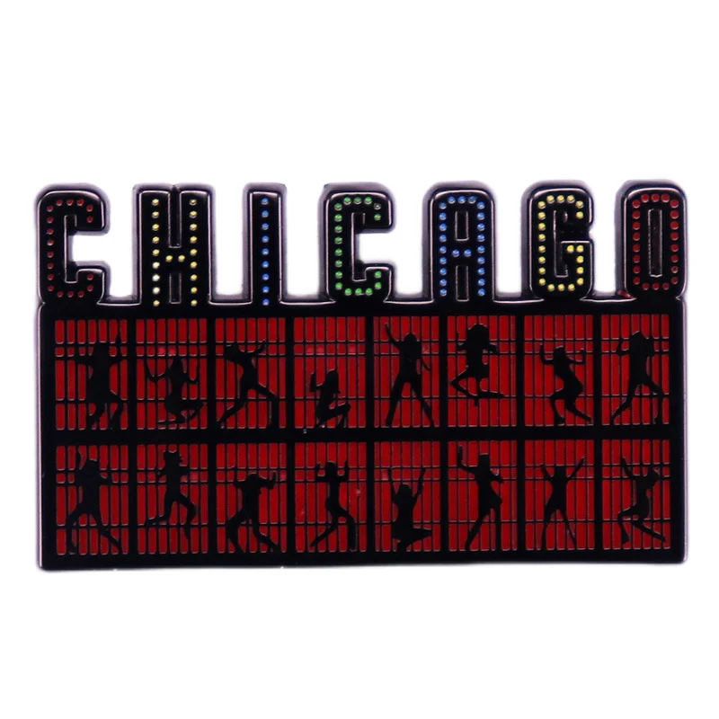 Broche de película Musical de Chicago, accesorio de insignia