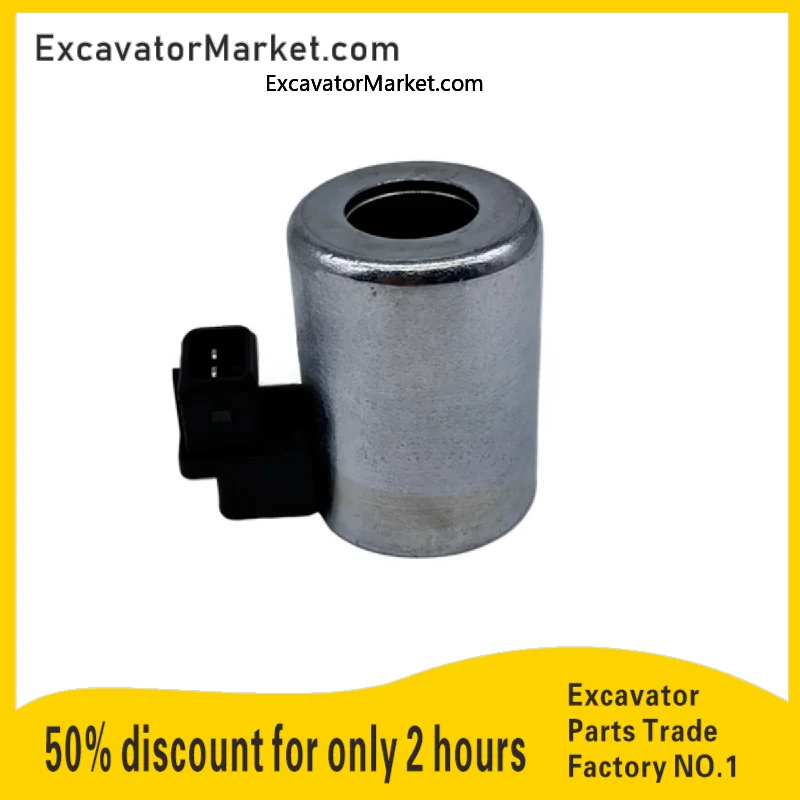 

Excavator Parts For XCMG Sany sy safety lock solenoid valve coil 19MM-50MM 24V excavator accessories